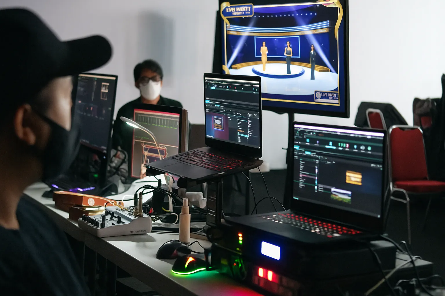 Live streaming support untuk corporate event dan booth activation